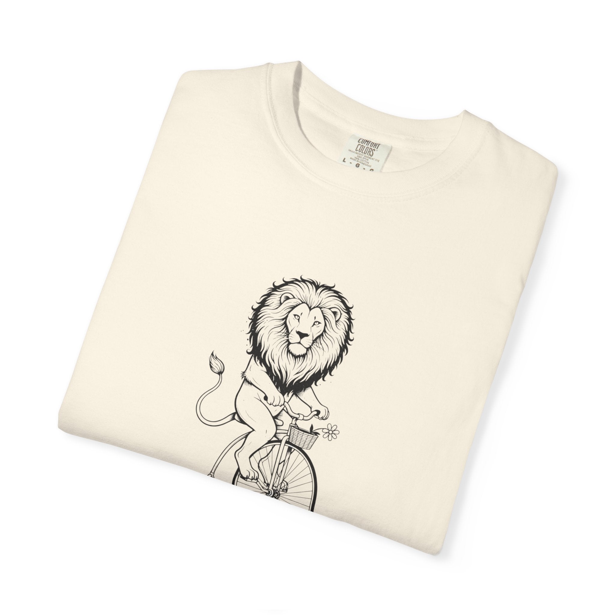 Lion Riding Vintage Penny-farthing Bike T-shirt