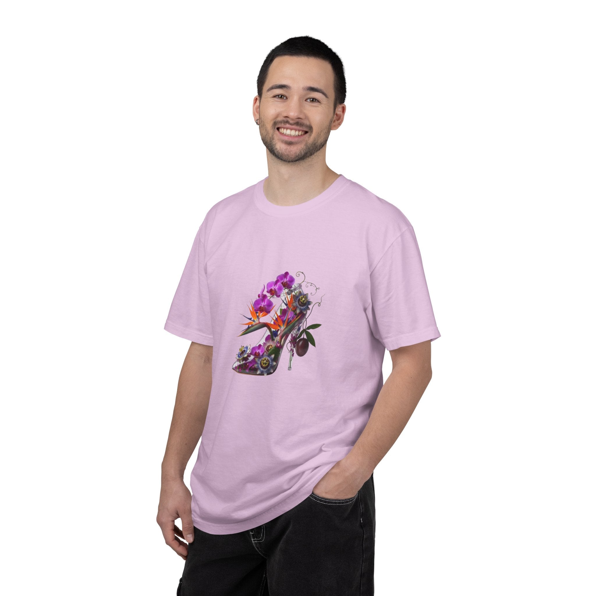 Floral High Heel Shoe T-shirt | Botanical Stiletto Graphic