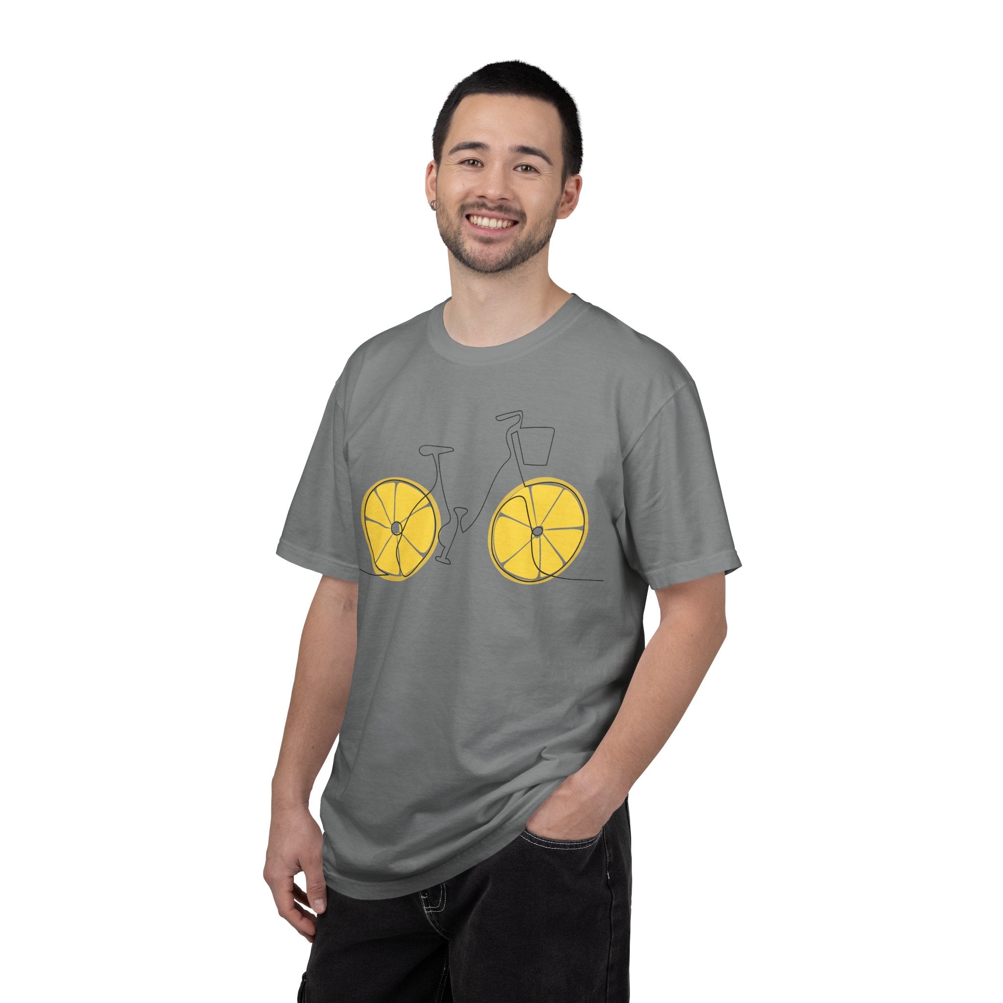 Lemon Wheel Bicycle T-shirt | Citrus Bike Graphic Tee