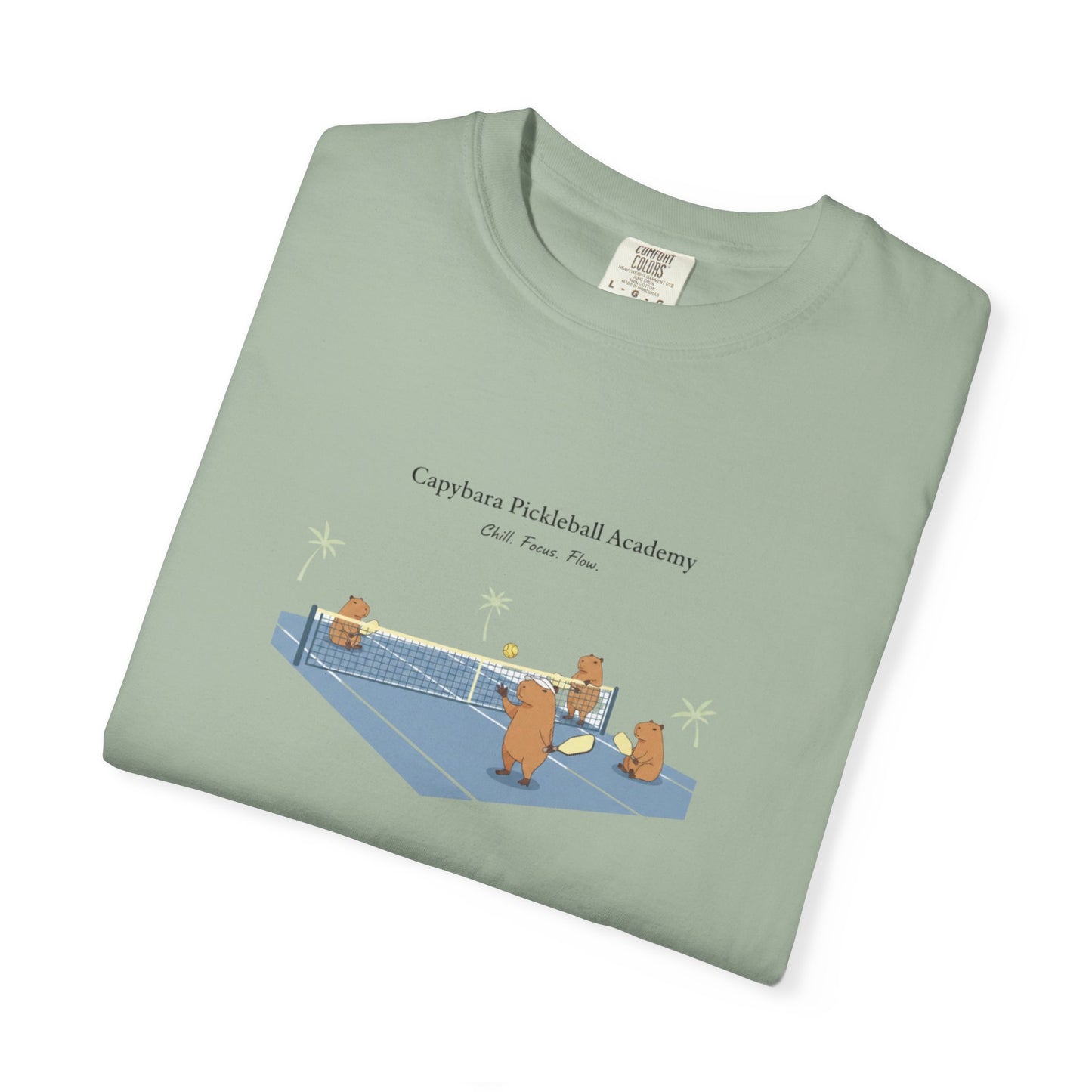 Capybara Pickleball Academy T-shirt | Capybara Cartoon Pickleball Design