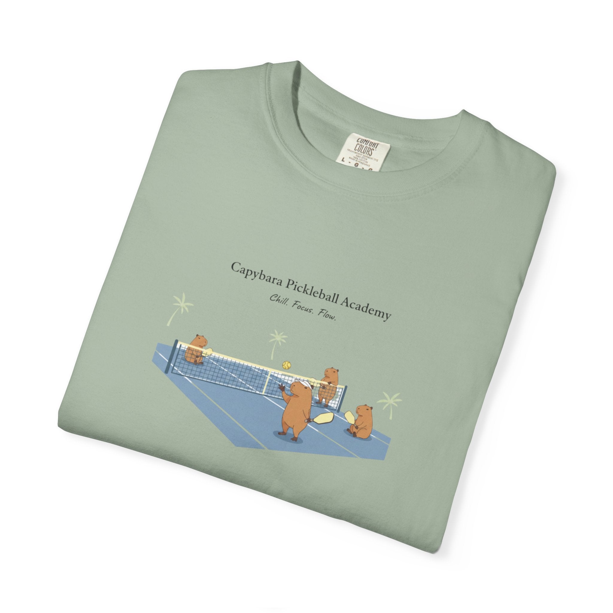 Capybara Pickleball Academy T-shirt | Capybara Cartoon Pickleball Design