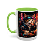 Cyberpunk Sushi Cat Mug | 11oz 15oz Ceramic Coffee Cup