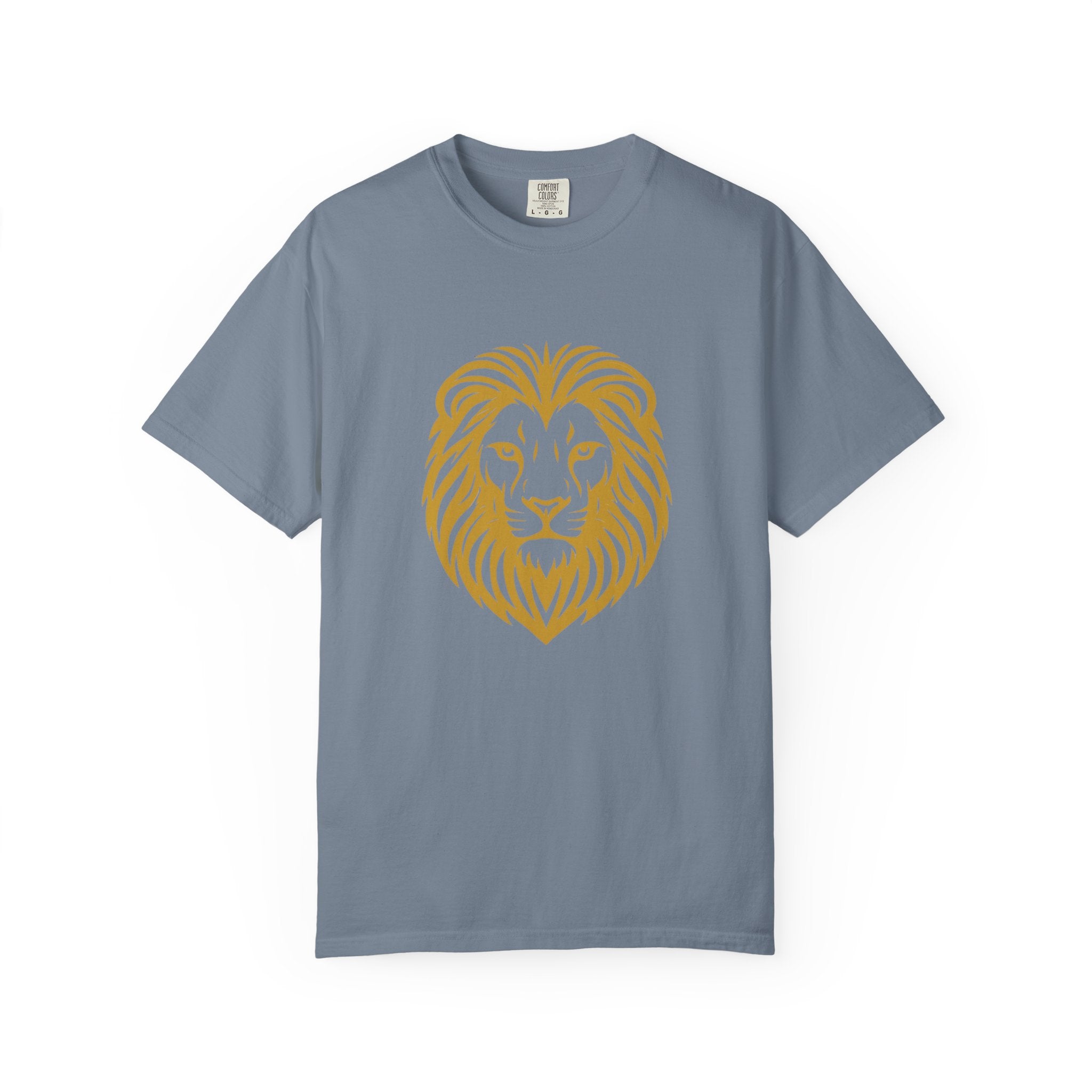 Golden Lion Head T-shirt | Minimal Animal Graphic Tee