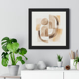 Abstract Neutral Art Framed Horizontal Poster | Minimal Wall Decor