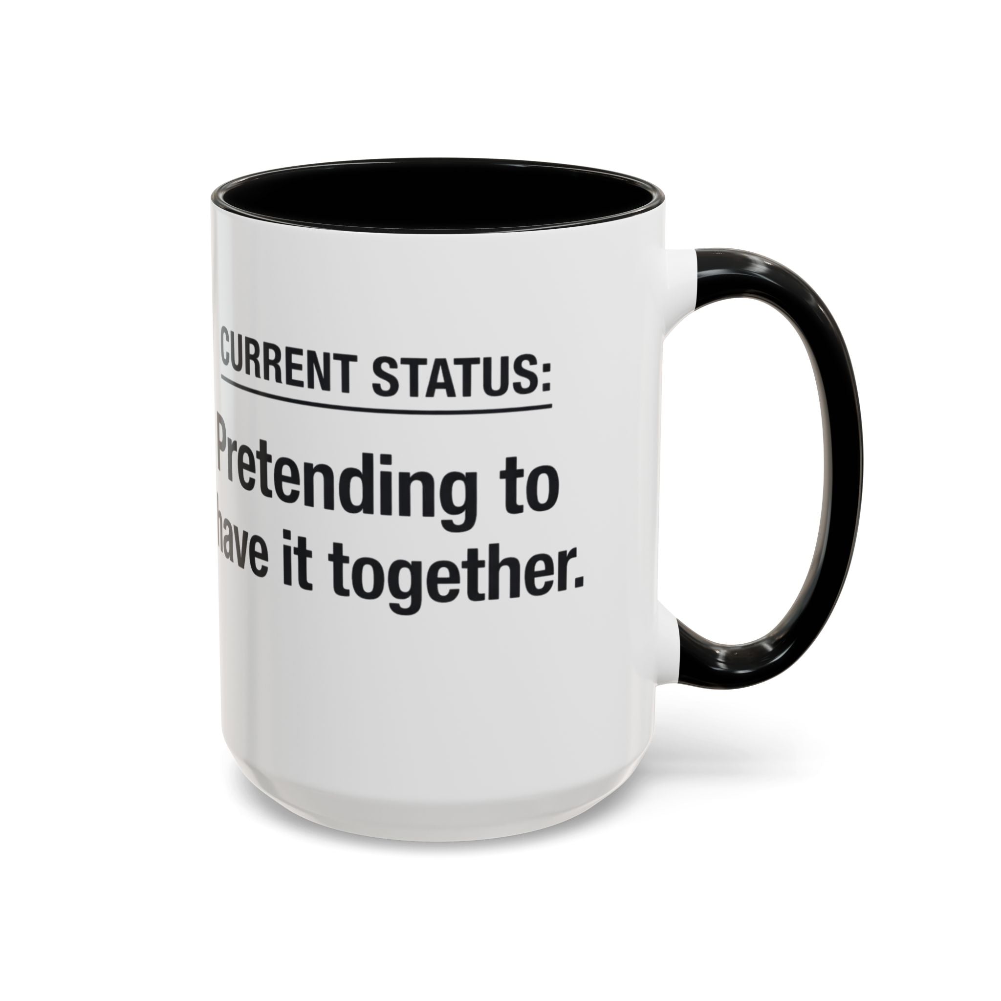 Current Status: Pretending to Have It Together mug | Accent Coffee Mug