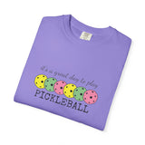 It's a Great Day to Play Pickleball T-Shirt | Colorful Pickleball Paddles Tee