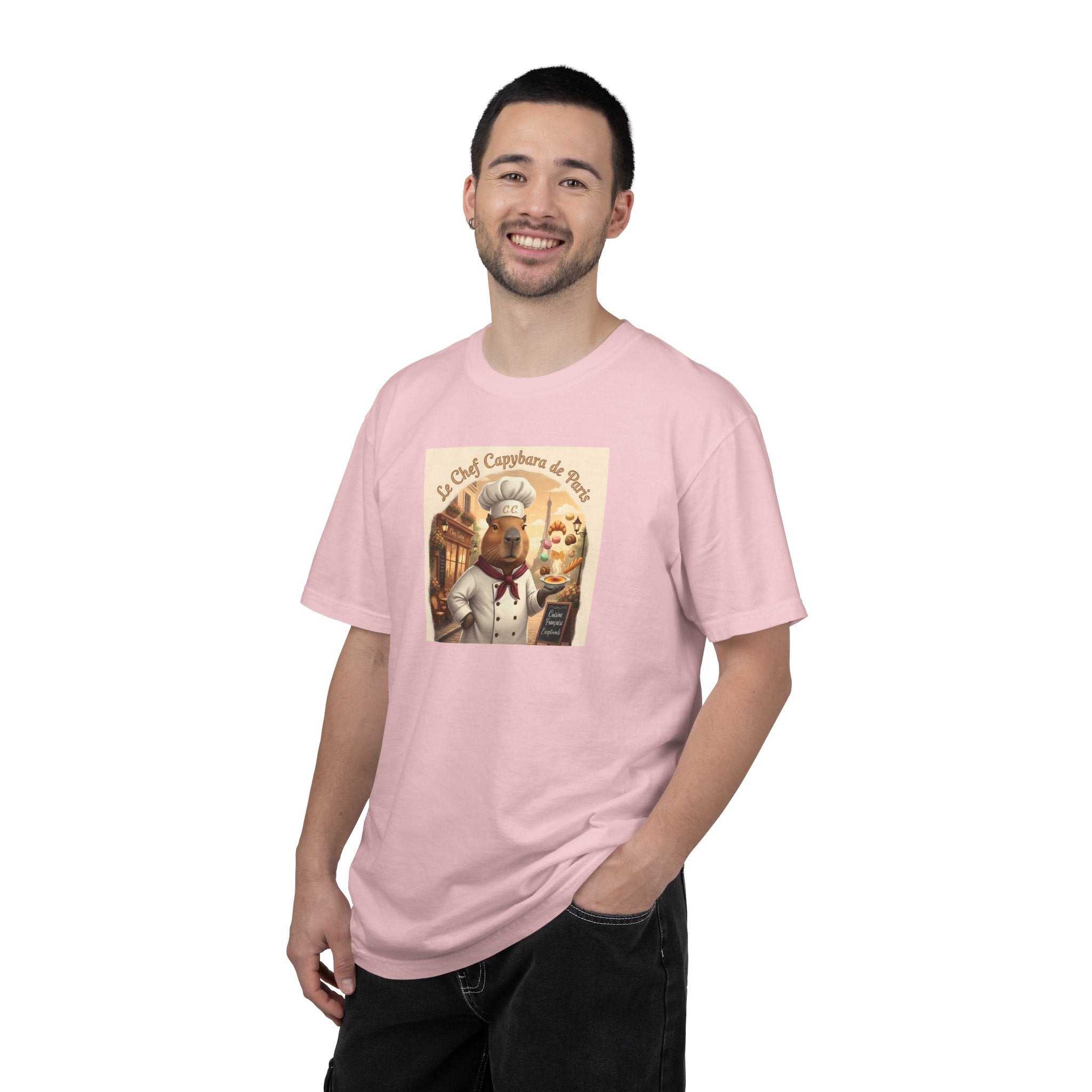 Vintage French Pâtissier Capybara Chef T-shirt | Bakery Illustration