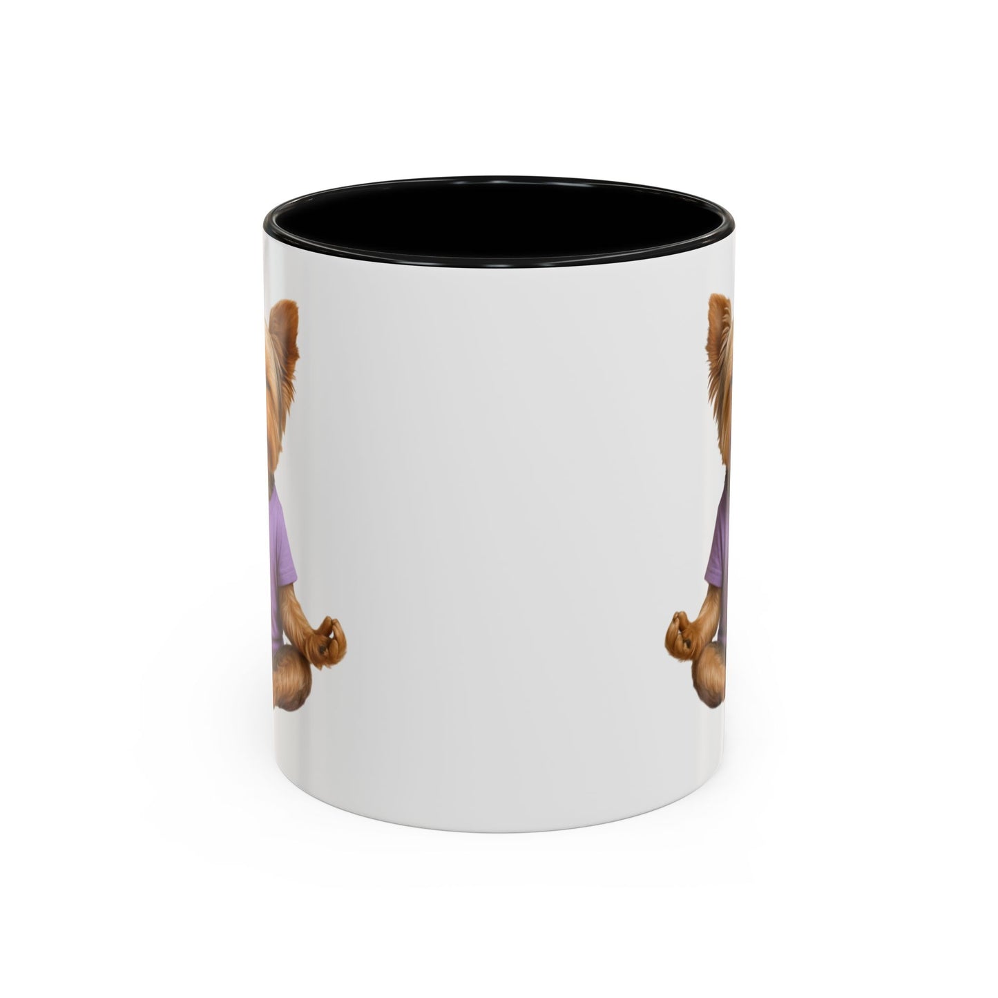 Meditating Yorkshire Terrier Mug | Accent Coffee Mug 11oz 15oz