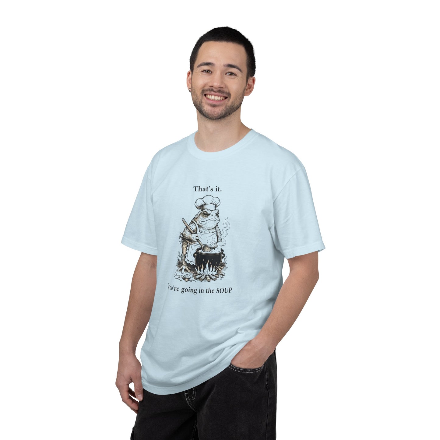 Funny Chef Frog Soup T-shirt | Toad Cooking Quote Tee