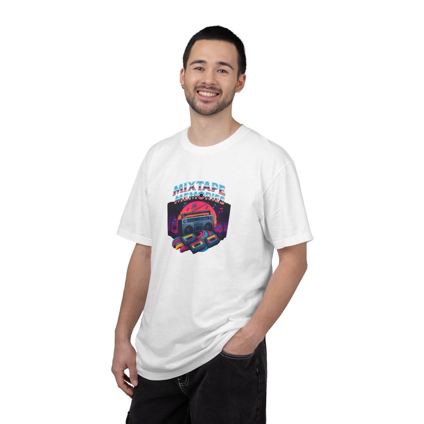 Mixtape Retro Cassette Graphic T-shirt | Vaporwave 80s Neon Music Tee