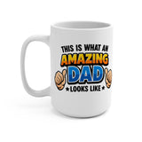 Amazing Dad thumbs pointing Mug | 'This Is What An Amazing Dad Looks Like' 15oz
