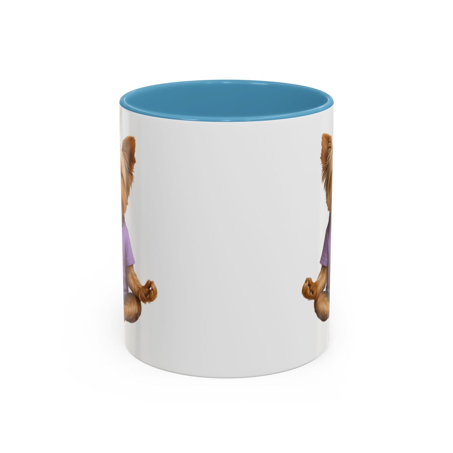 Meditating Yorkshire Terrier Mug | Accent Coffee Mug 11oz 15oz