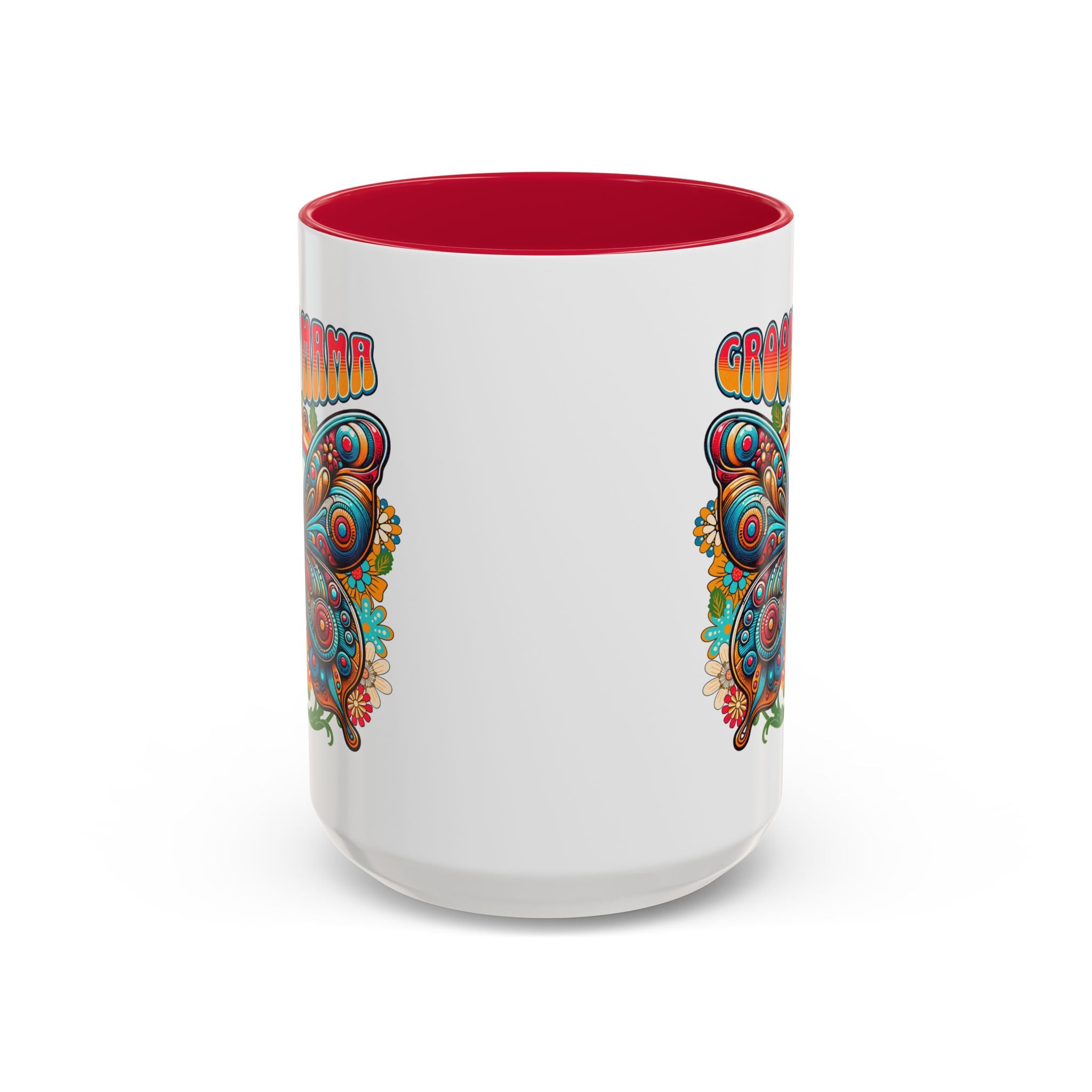 Groovy Mama Butterfly Mug | Retro Psychedelic Floral Design