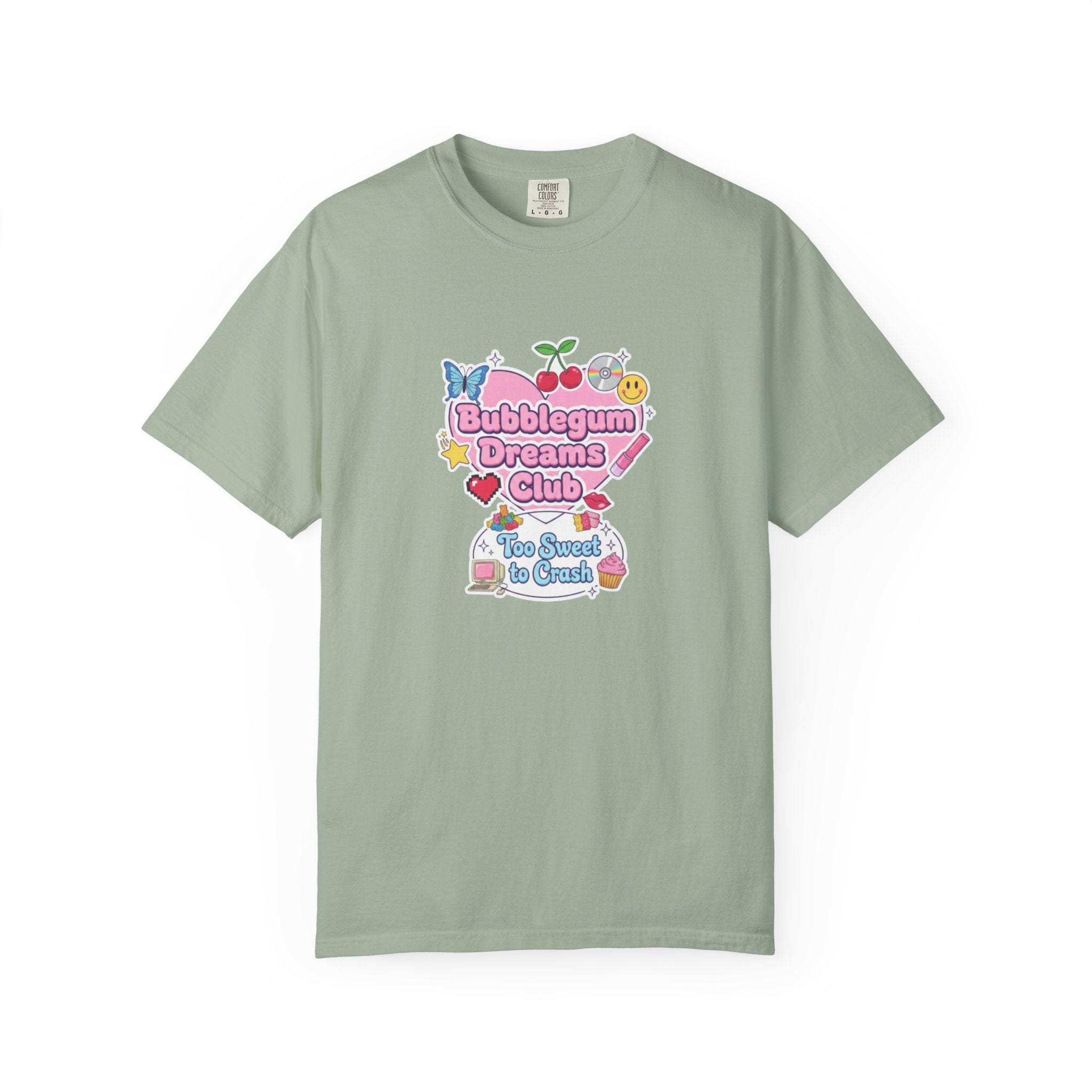Bubblegum Dreams Club T-shirt | Pastel Hearts, Cute Kawaii Graphic