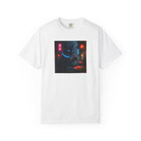 Neon Cyber Cat Sushi Shibuya T-shirt | Dark Alley Japanese Streetwear