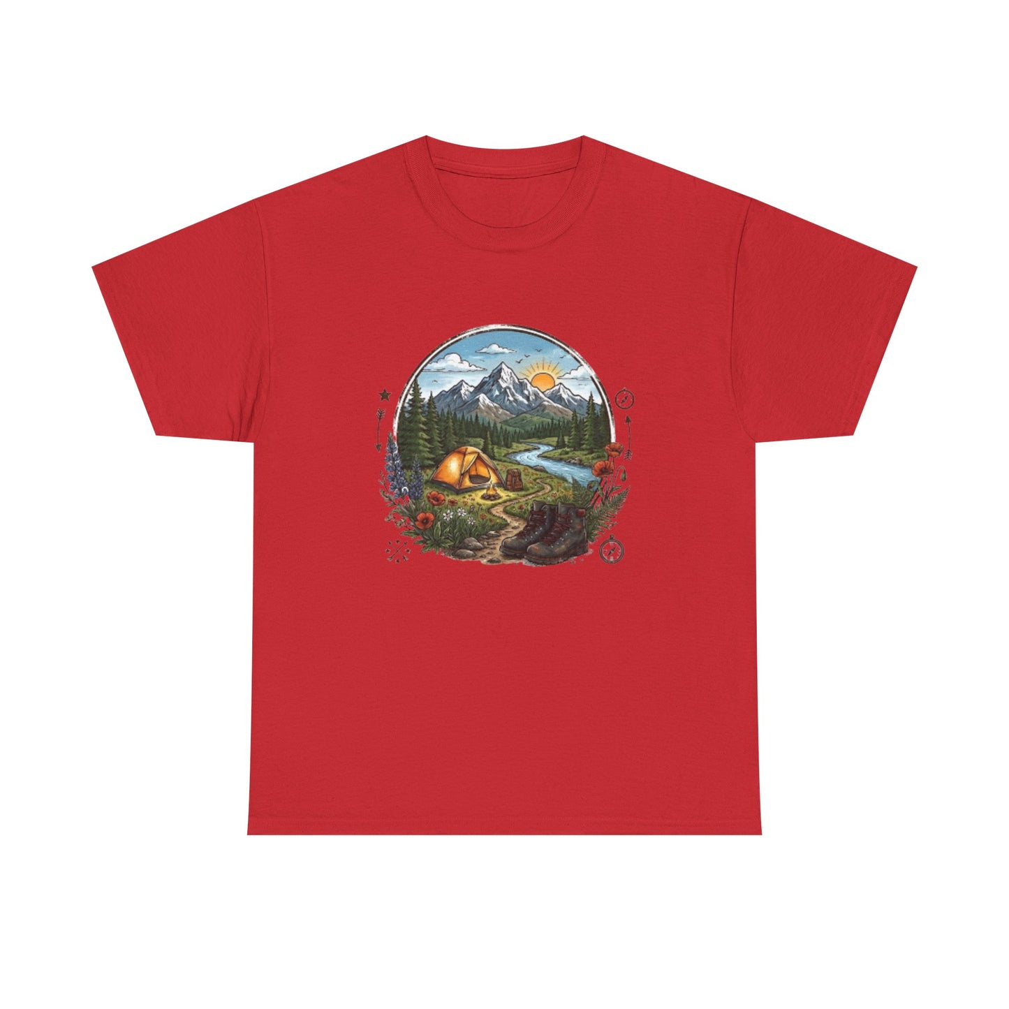 Mountain Camping Adventure T-Shirt | Outdoor Nature Hiking Tee | Wilderness Tent Graphic Shirt | Gift for Hiker Camper |