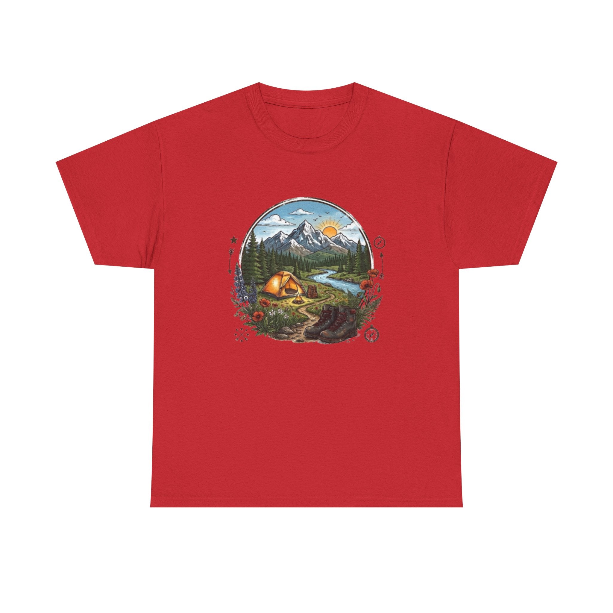 Mountain Camping Adventure T-Shirt | Outdoor Nature Hiking Tee | Wilderness Tent Graphic Shirt | Gift for Hiker Camper |