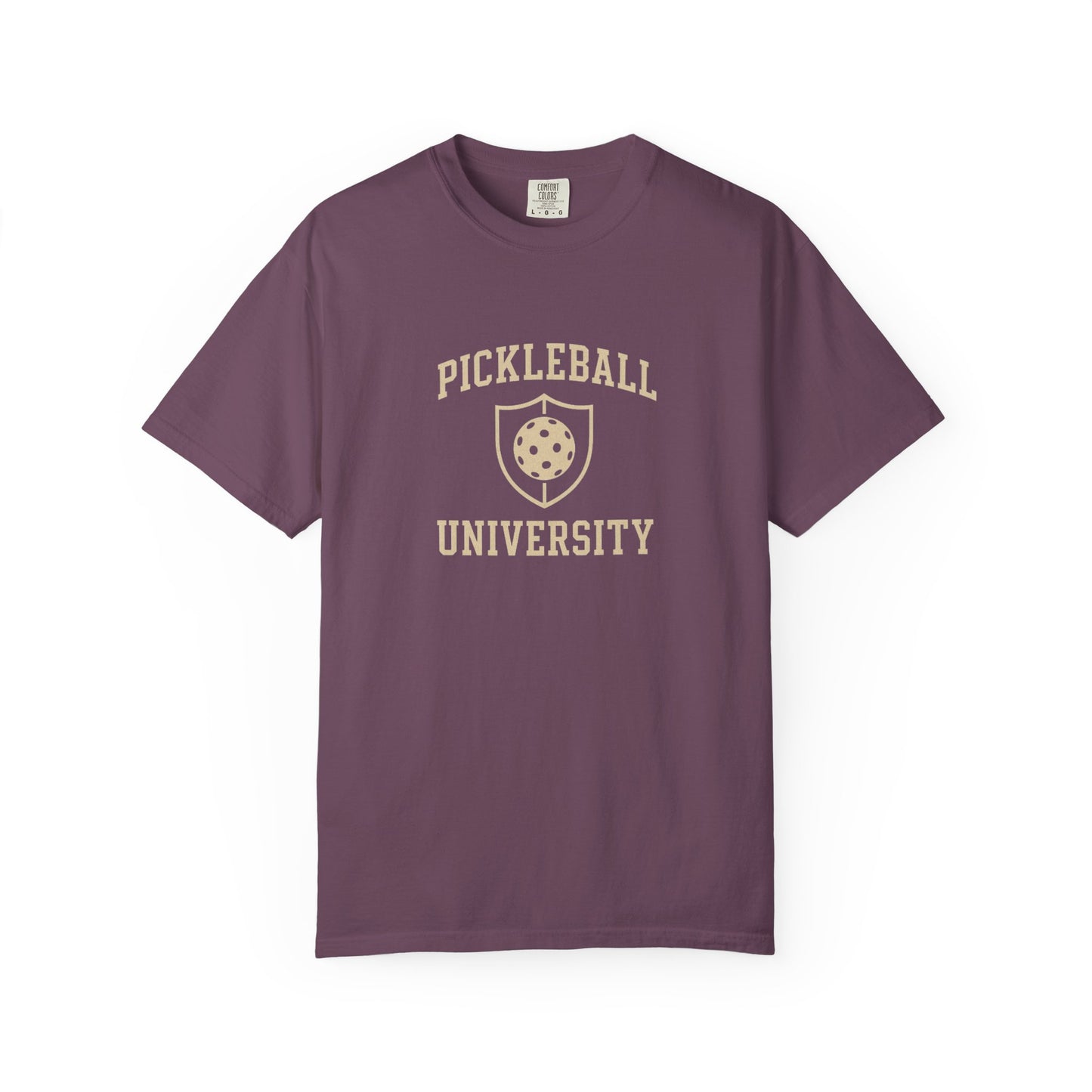 Pickleball University crest T-Shirt | Pickleball logo tee