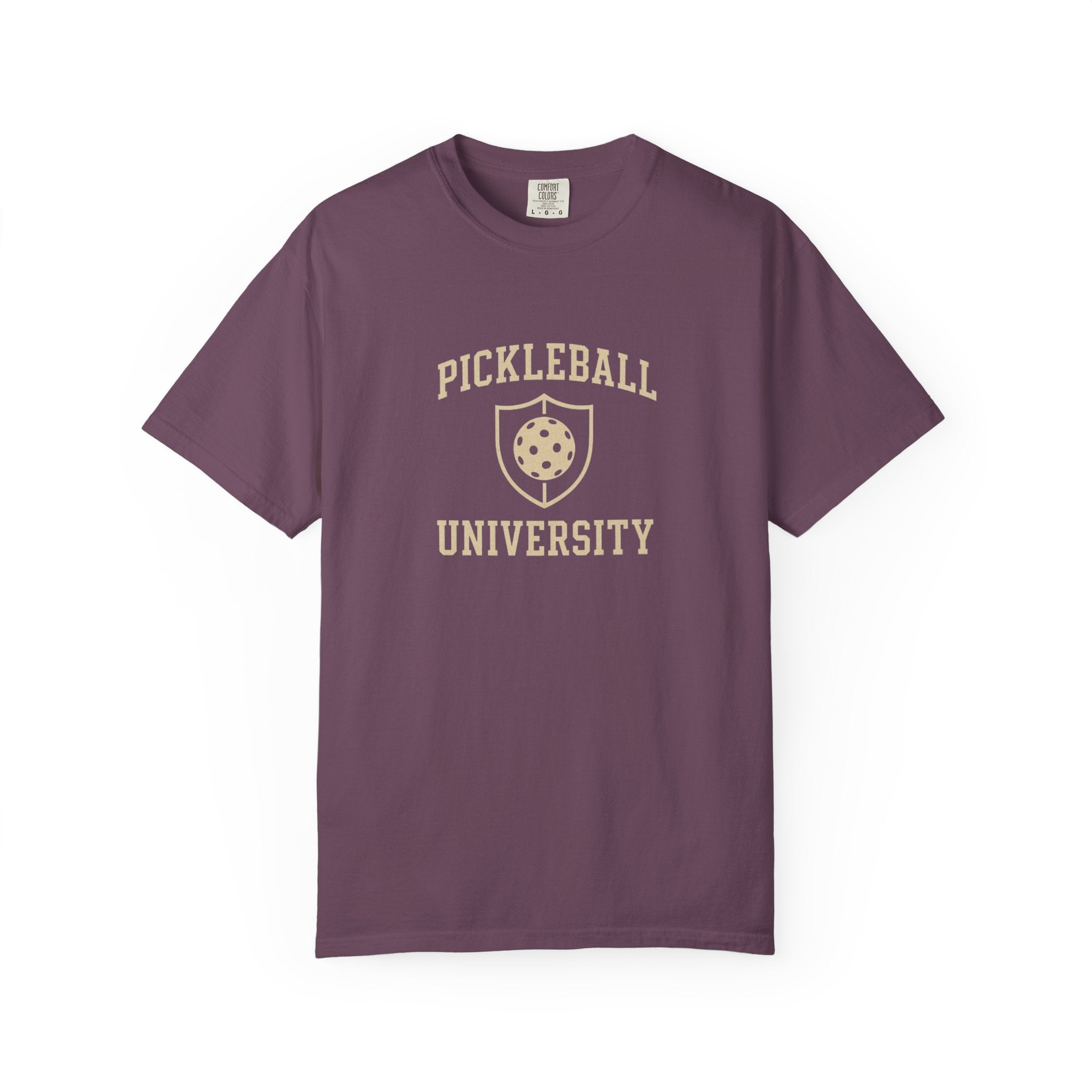 Pickleball University crest T-Shirt | Pickleball logo tee