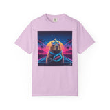 Retro Vaporwave Capybara with Sunglasses T-shirt | Neon Sunset Palm Trees