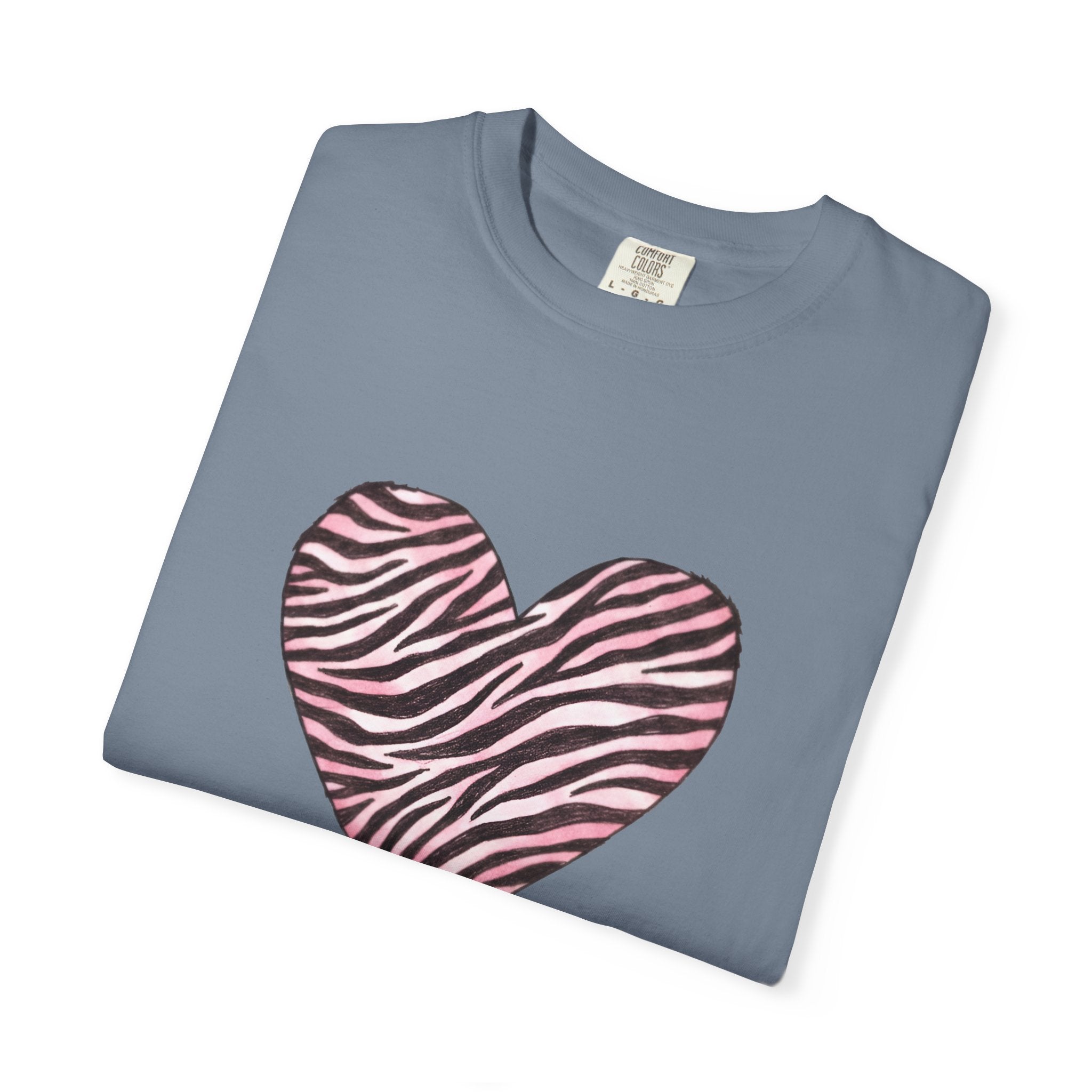 Pink Heart Zebra T-shirt | Romantic Zebra Heart Design