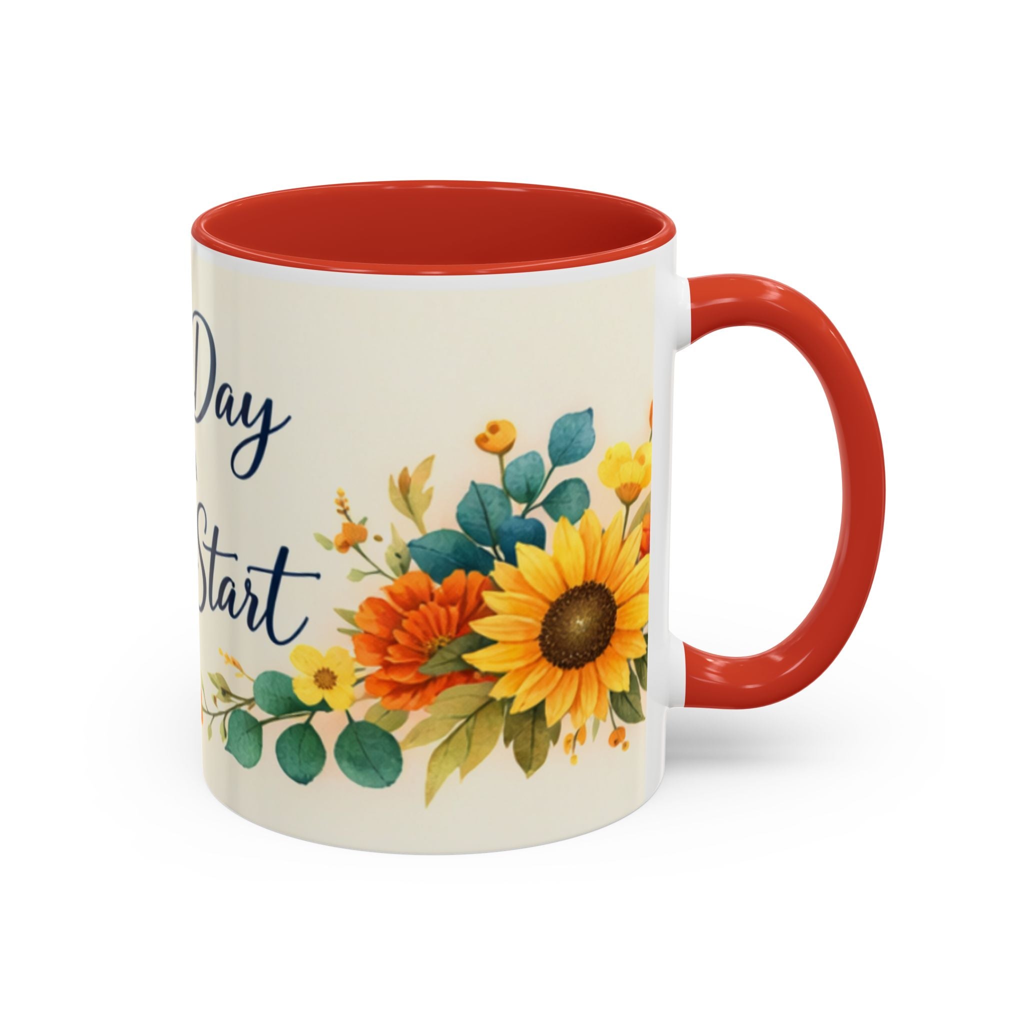 Every Day Is A Fresh Start mug | Floral sunflower coffee mug