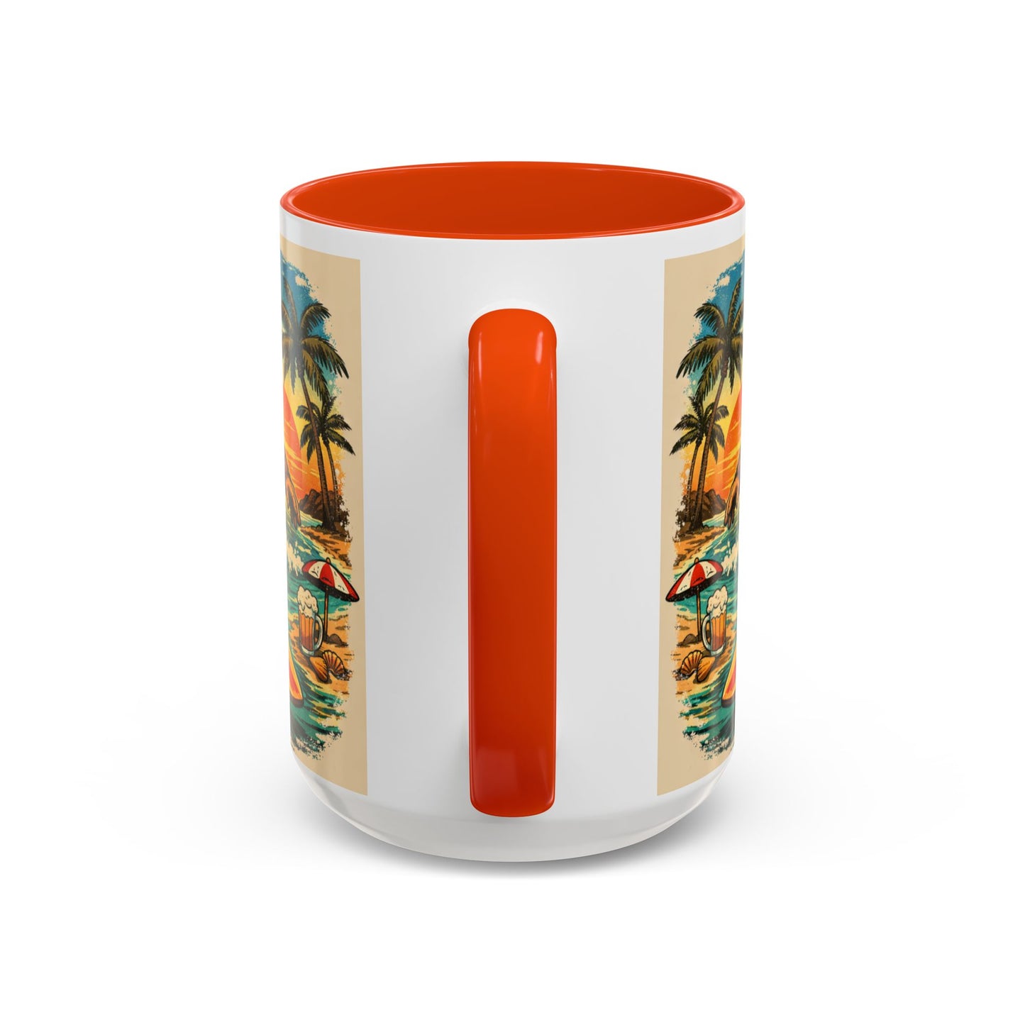 Surfing Bigfoot Mug | Retro Beach Sunset Bigfoot Wave Coffee Cup