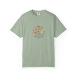 Autumn Wildflower Bouquet T-Shirt | Floral Circle Illustration
