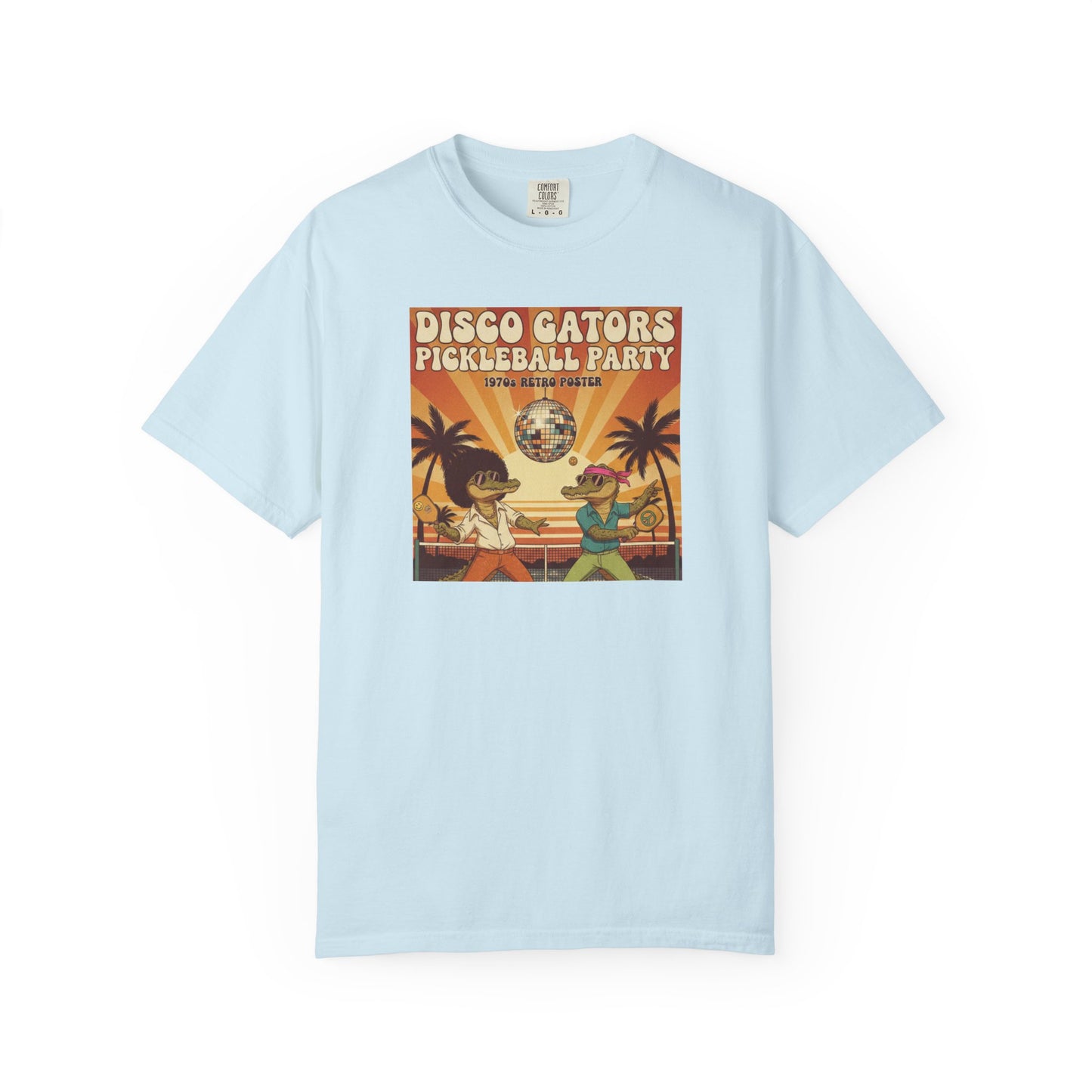 Disco Gators Pickleball Party T-shirt | Retro Beach Players, Let's Get Picklin'