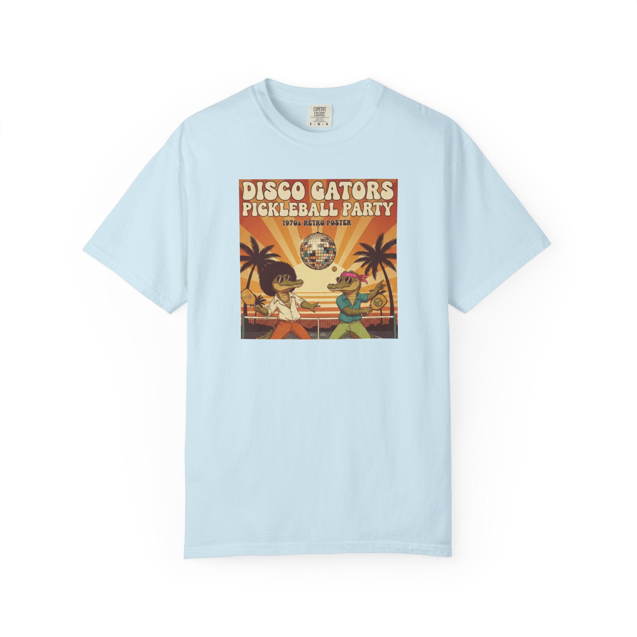 Disco Gators Pickleball Party T-shirt | Retro Beach Players, Let's Get Picklin'