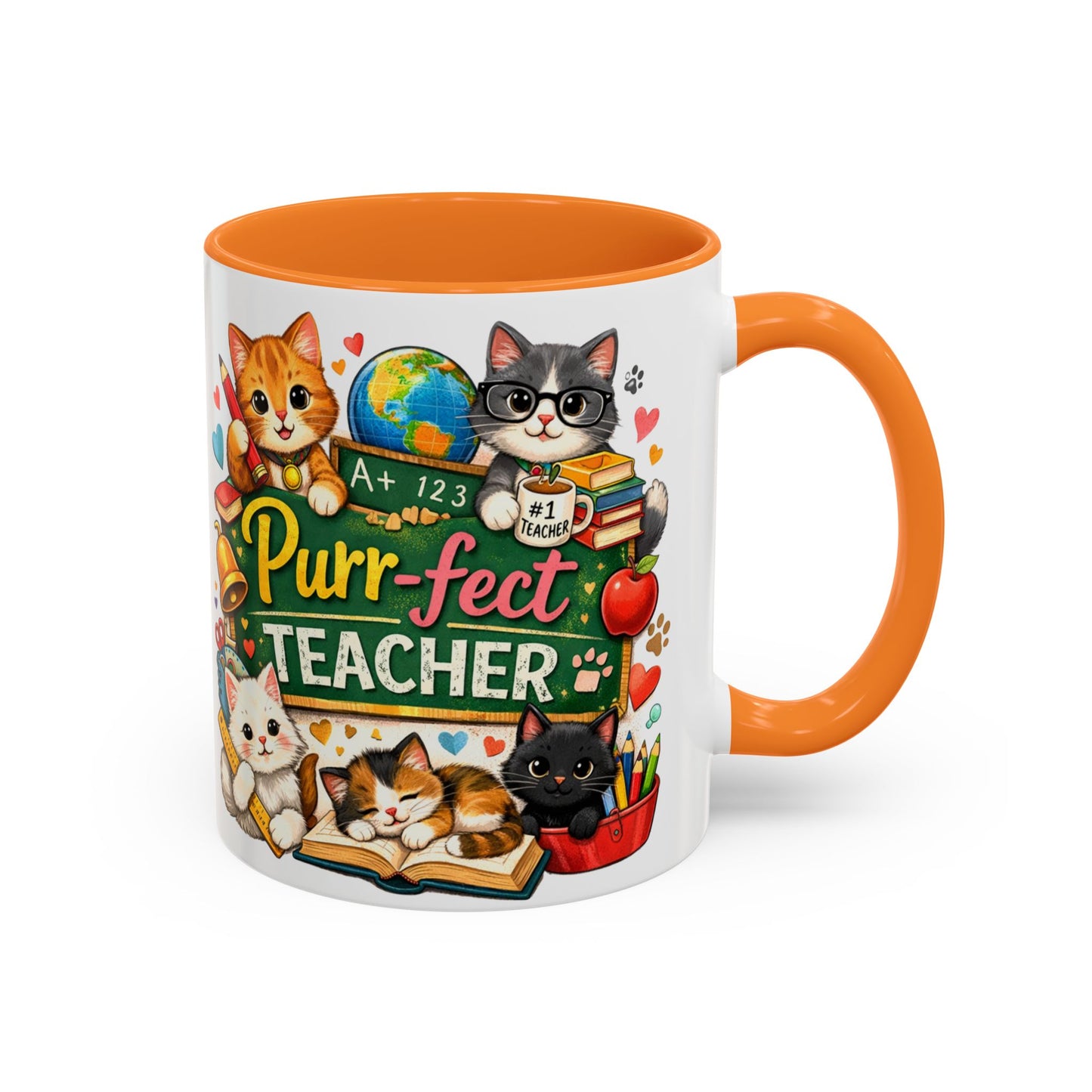 Purr-fect Teacher Mug | Cat Classroom Design, 11oz or 15oz