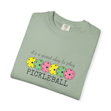 It's a Great Day to Play Pickleball T-Shirt | Colorful Pickleball Paddles Tee