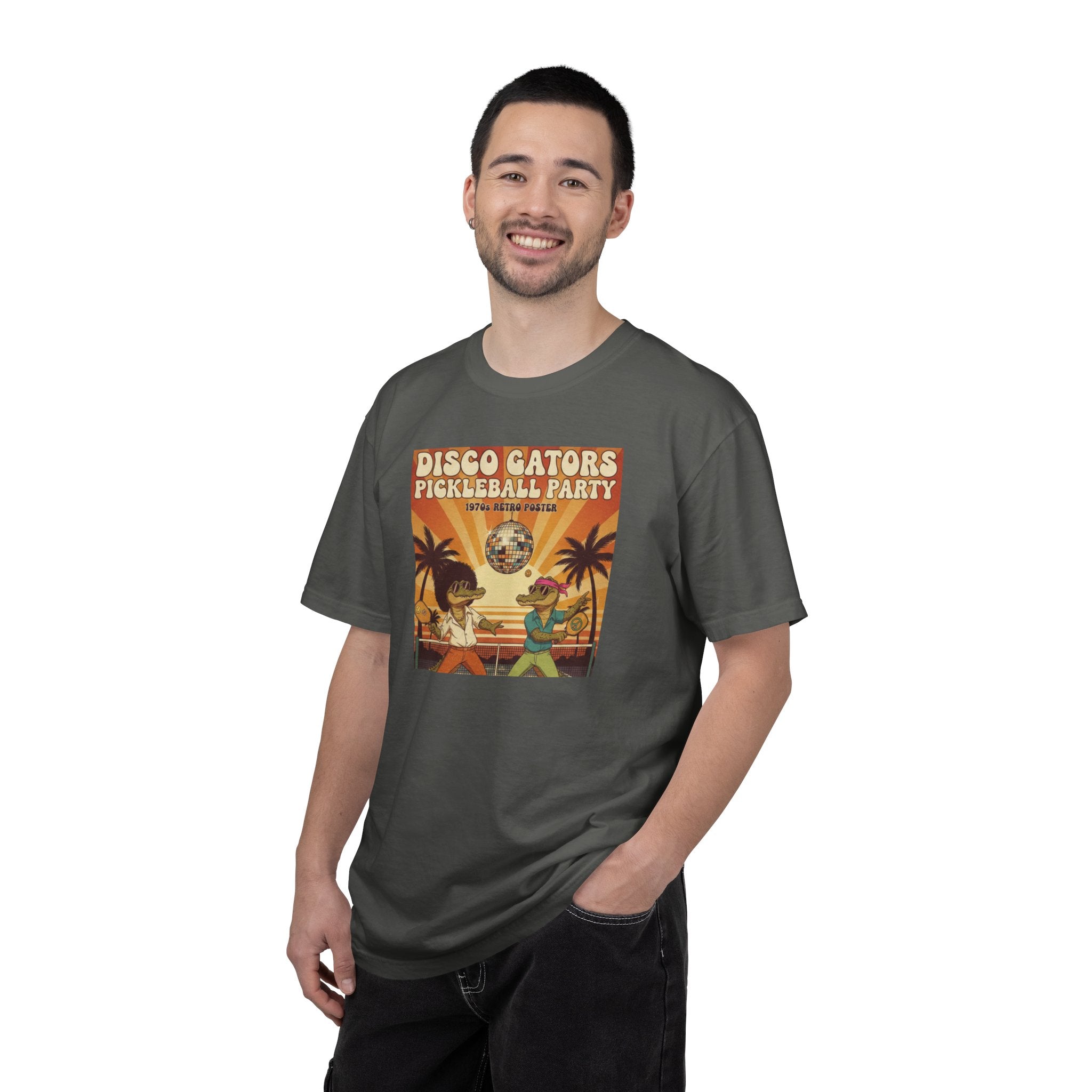 Disco Gators Pickleball Party T-shirt | Retro Beach Players, Let's Get Picklin'