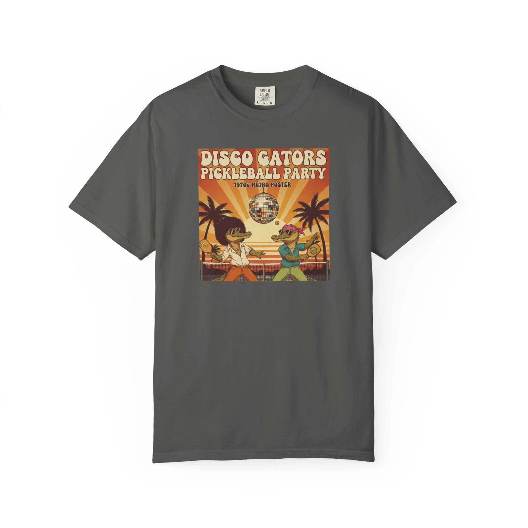 Disco Gators Pickleball Party T-shirt | Retro Beach Players, Let's Get Picklin'