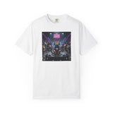 Feline Groove DJ Cat Illustration T-Shirt | Retro Neon Club Scene
