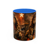 Rockstar Capybara with Guitar Mug | Color Accent Coffee Cup 11oz 15oz