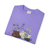 Camping Mountain Outdoors Graphic T-shirt | Hiking Boots Trees Flowers