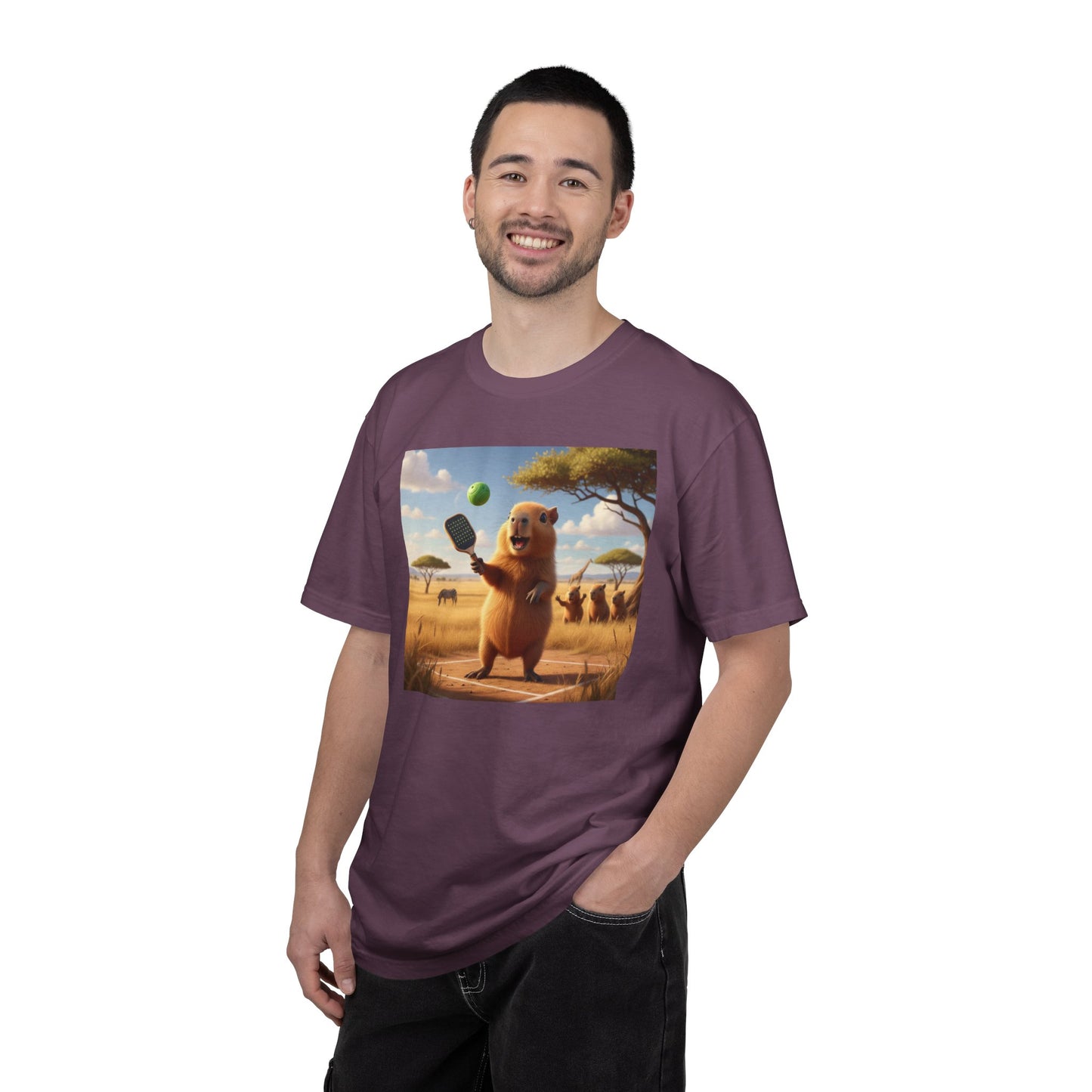 Capybara Pickleball T-shirt | Cute Animal Sports Meme