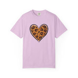 Leopard Print Heart T-shirt | Animal Print Heart Tee