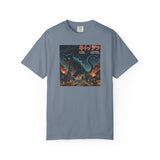 Giant Neon Cat Rampage T-Shirt | Retro City Kaiju Artwork