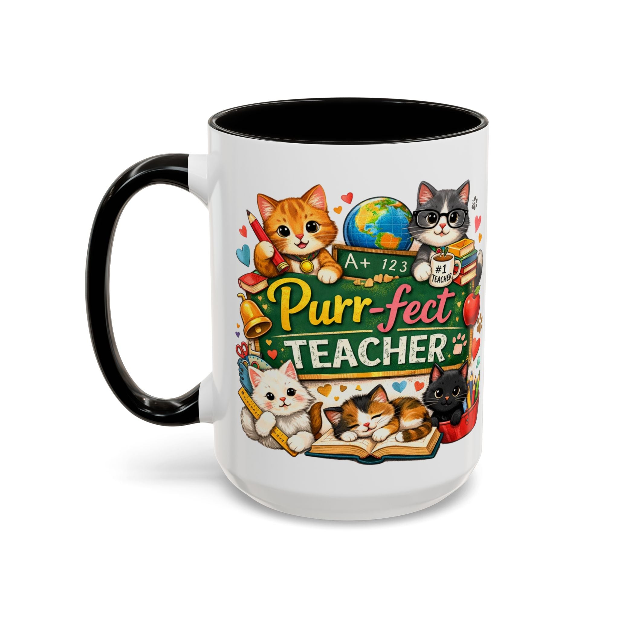 Purr-fect Teacher Mug | Cat Classroom Design, 11oz or 15oz