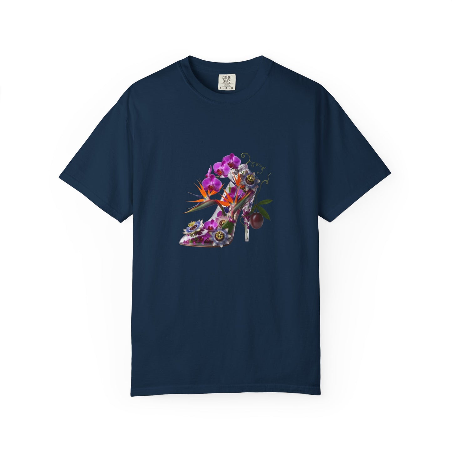 Floral High Heel Shoe T-shirt | Botanical Stiletto Graphic