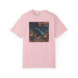 Giant Neon Cat Rampage T-Shirt | Retro City Kaiju Artwork