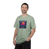 Miami Nights Sunset Palm T-shirt | Retro Vaporwave Beach Scene