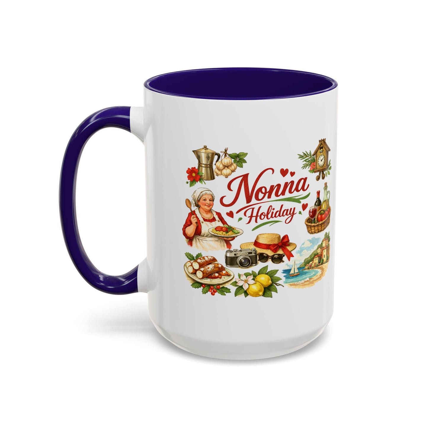 Nonna Holiday mug | Italian grandma kitchen design, vintage food icons