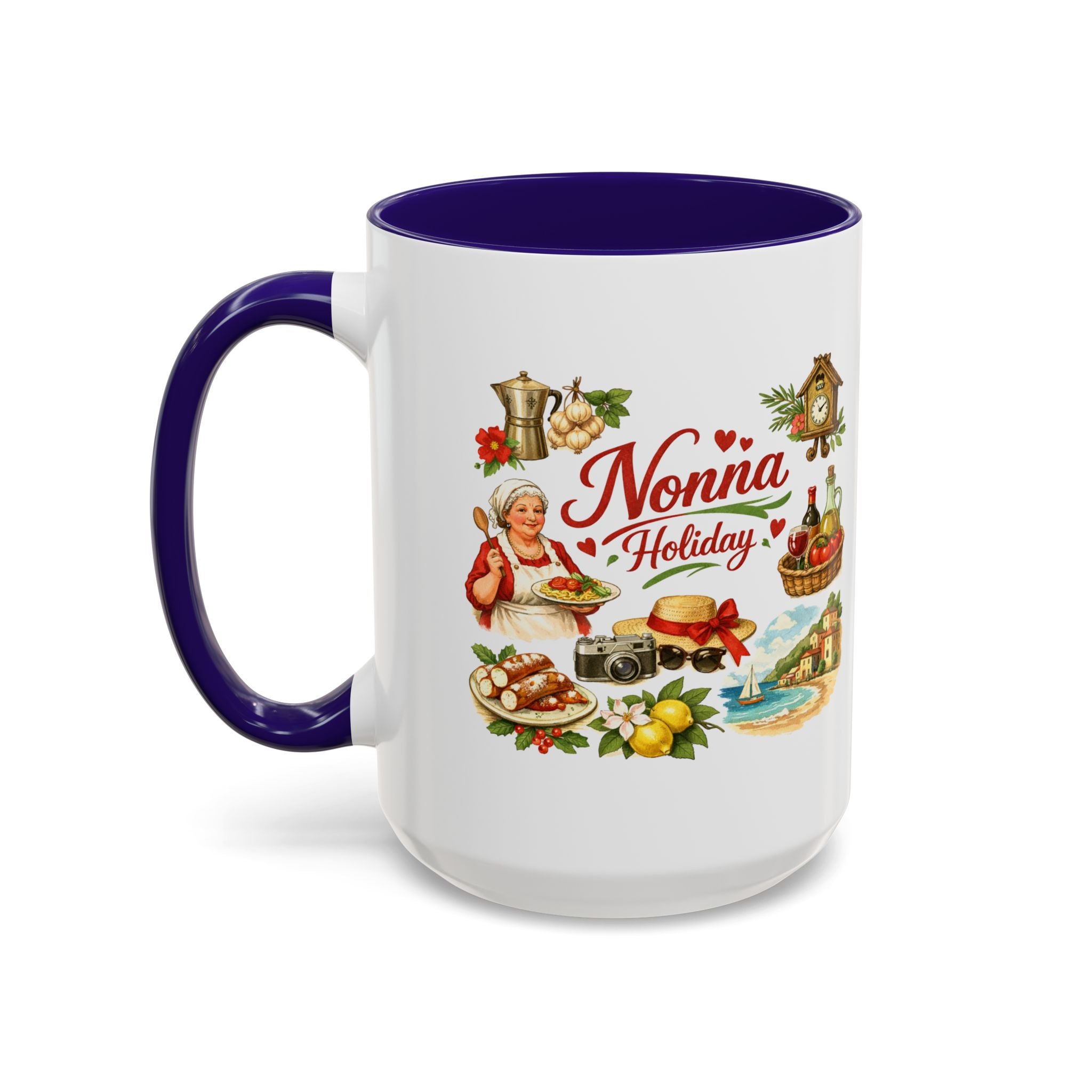 Nonna Holiday mug | Italian grandma kitchen design, vintage food icons