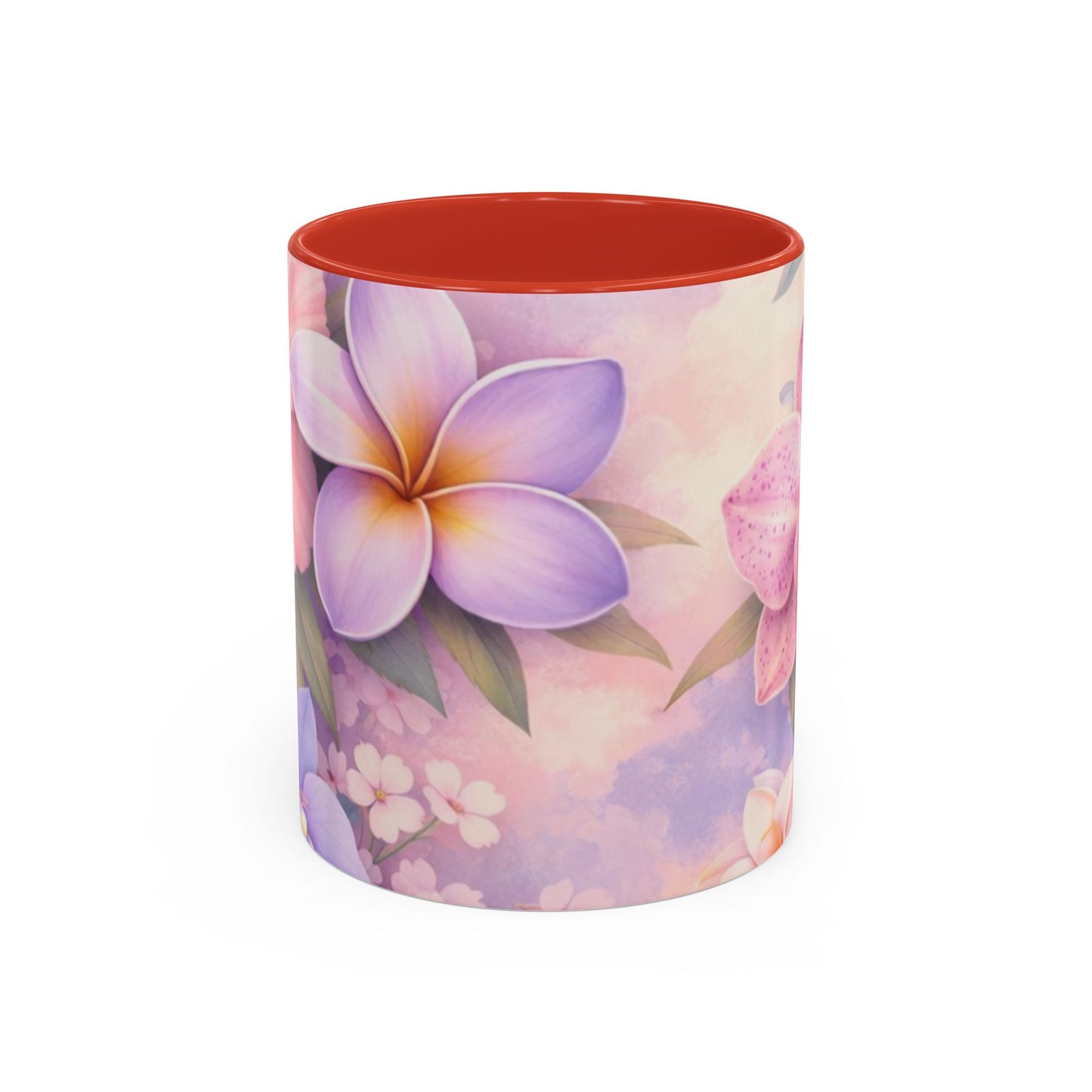 Tropical Orchid Floral Mug | Accent Coffee Mug 11oz 15oz