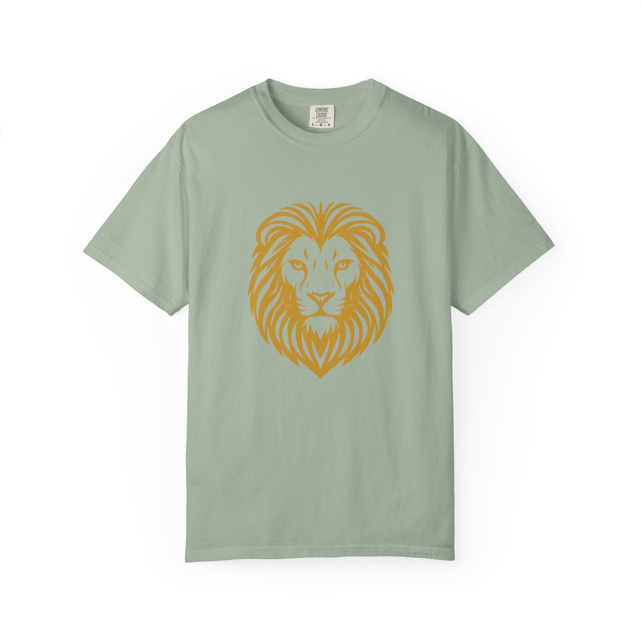 Golden Lion Head T-shirt | Minimal Animal Graphic Tee