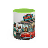 1950s Diner Scene Mug | Retro Car Hop Coffee Cup