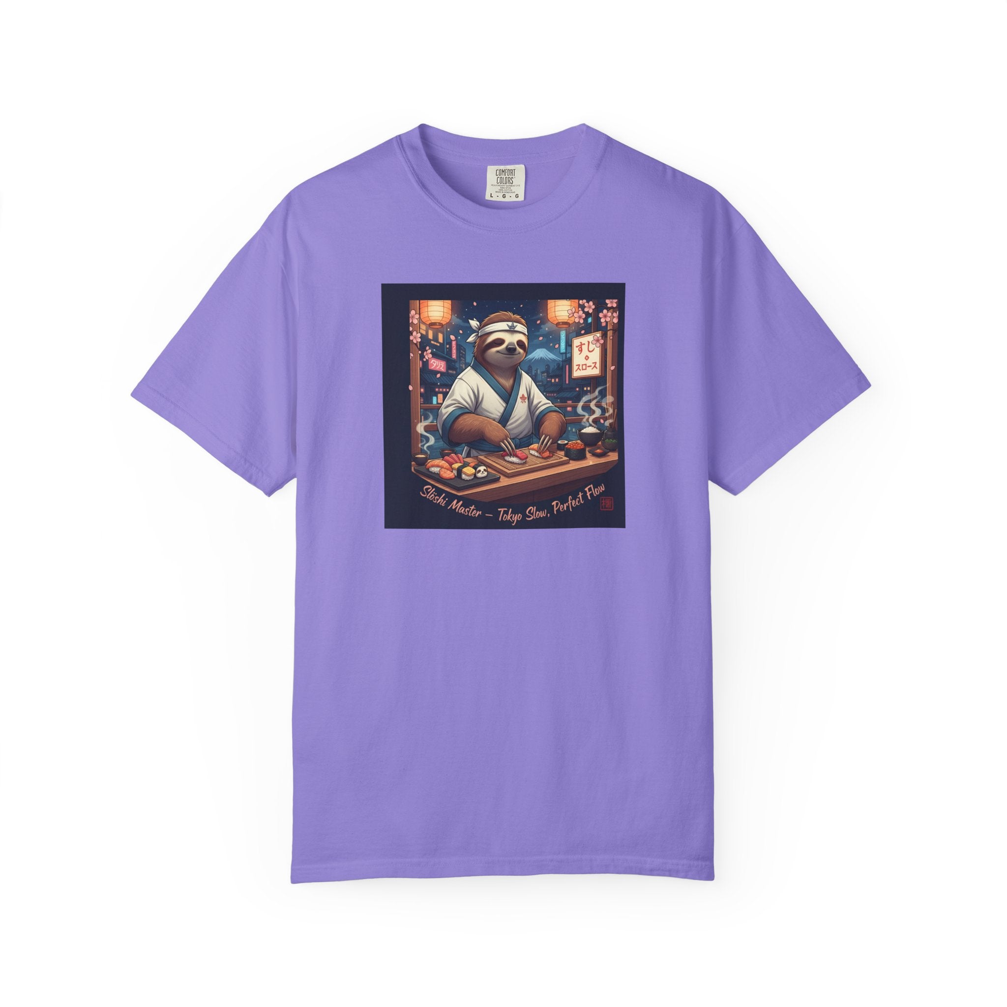 Sloth Sushi Chef T-shirt | Cute Sloth Chef Illustration, Sushi Bar Artwork